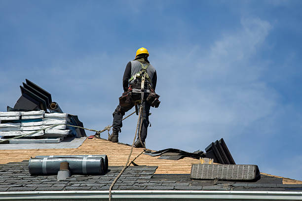 Professional Gutter Installation technician working in Polson, MT